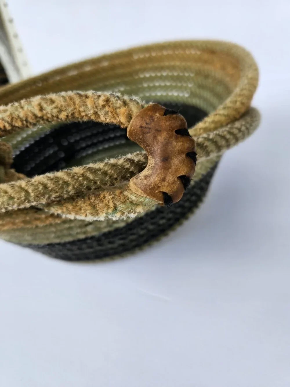 Americano Lasso Lariat Rope Basket for Western Rustic or Cowboy Vintage Decor